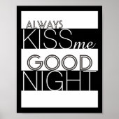 altijd kus me welterusten poster wandkunst (Voorkant)