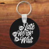 Altijd laat, maar de wachttijd en het witte ontwer sleutelhanger (Voorkant)