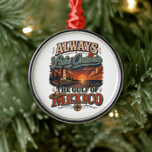 Altijd Lake Ontario en de Golf van Mexico Metalen Ornament