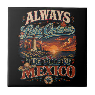 Altijd Lake Ontario en de Golf van Mexico Tegeltje