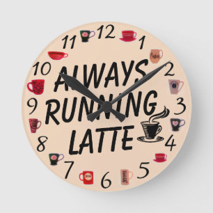 Altijd latte wandklok draaien