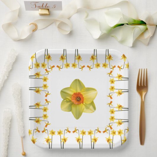 Altijd lente. papieren bordje (Huwelijk)