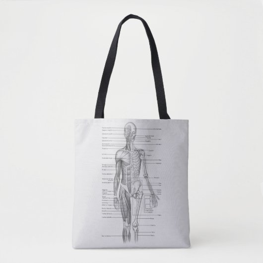 Altijd leren: Anatomiegrafiek van het menselijk li Tote Bag (Voorkant)