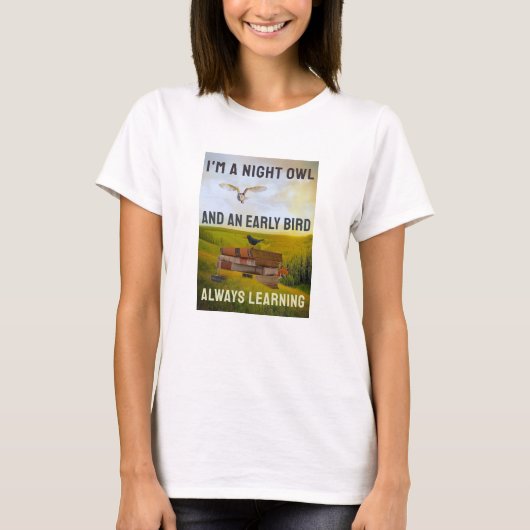 Altijd leren (licht) T-shirt (Voorkant)