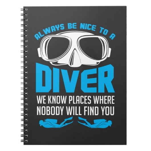 Altijd leuk om een duikend duikerscuba te zijn notitieboek (Voorkant)