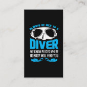 Altijd leuk om een duikend duikerscuba te zijn visitekaartje (Voorkant)