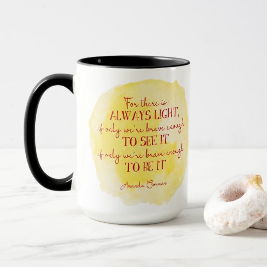 Altijd Lichte Citaat Mok (Met donut)
