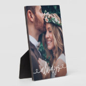 Altijd liefde harten Valentijnse gepersonaliseerd Fotoplaat (Zijkant)