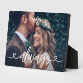 Altijd liefde harten Valentijnse  gepersonaliseerd Fotoplaat (Zijkant)