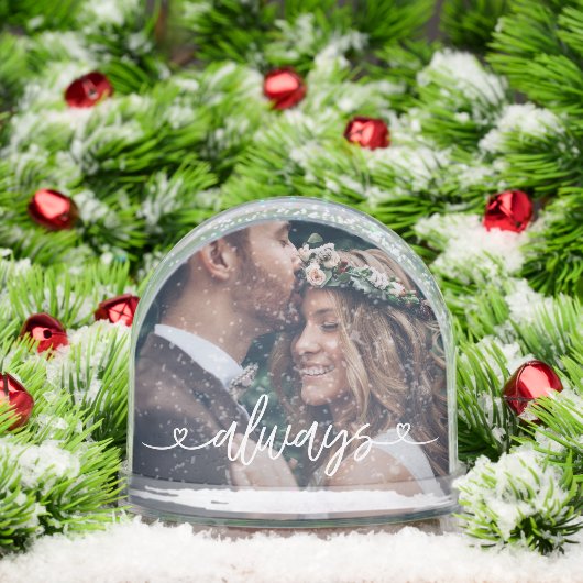 Altijd liefde harten Valentijnse  gepersonaliseerd Sneeuwbol (Kerstmis)