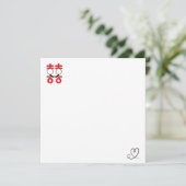 altijd liefdesfolie uitnodiging postkaart (Staand voorkant)