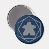 Altijd Meeple Grey Art Magnet (Voorkant / Achterkant)