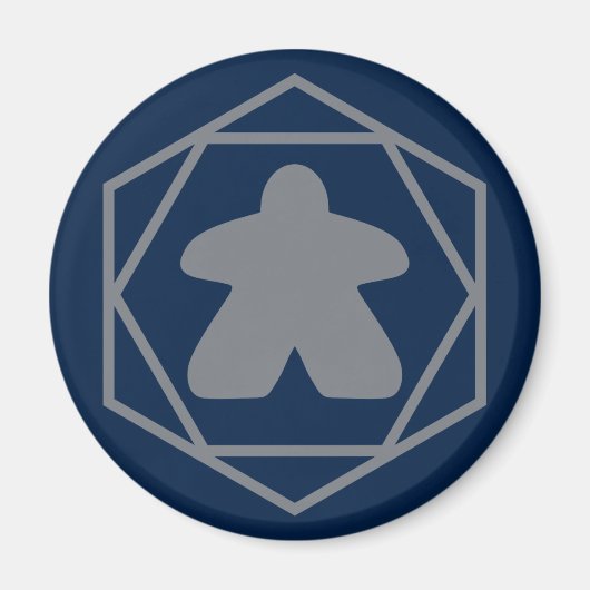 Altijd Meeple Grey Art Magnet (Voorkant)