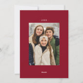 Altijd Merry Cranberry minimalist 2 Foto Feestdagenkaart (Achterkant)