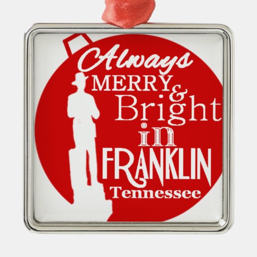 Altijd Merry en Bright in Franklin, TN Metalen Ornament (Voorkant)
