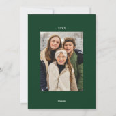 Altijd Merry Green Minimalist 2 Foto Feestdagenkaart (Achterkant)