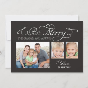 Altijd Merry Holiday-fotokaarten Feestdagenkaart
