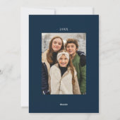 Altijd Merry Navy Minimalist 2 Foto Feestdagenkaart (Achterkant)