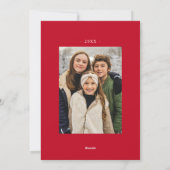 Altijd Merry Red Minimalist 2 Foto Feestdagenkaart (Achterkant)