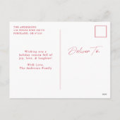 Altijd Merry Red Minimalist Foto Feestdagenkaart (Achterkant)