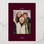 Altijd Merry Wine minimalist 2 Foto Folie Feestdagenkaart (Achterkant)