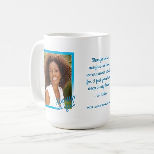 Altijd met je gedenkteken koffiemok (Voorkant links)