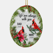 Altijd met je Holly Branch Kerstmis personaliseren Keramisch Ornament (Rechts)