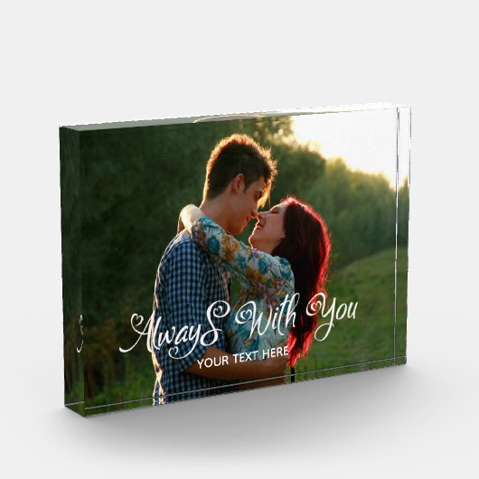 Altijd met u Gepersonaliseerd Fotoblok (Links)