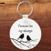 Altijd mijn altijd zijn met kleine vogels sleutelhanger (Voorkant)