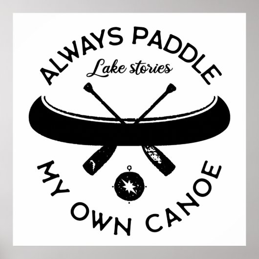 Altijd mijn eigen kano opzadelen poster (Voorkant)
