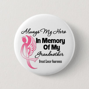 Altijd Mijn Held In Memoriam Oma Borstkanker Ronde Button 5,7 Cm