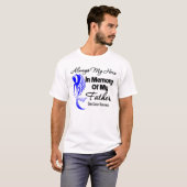 Altijd mijn Hero in geheugen vader - Colon Cancer T-shirt (Voorkant volledig)
