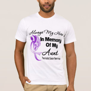 Altijd mijn Hero in Memory Aunt - Pancreaskanker T-shirt