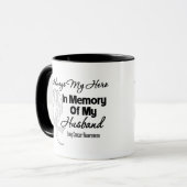 Altijd mijn Hero in Memory Husband - Lung Cancer Mok (Voorkant links)