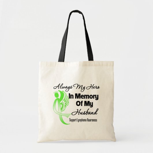 Altijd mijn Hero in Memory Husband - lymfoom Tote Bag (Voorkant)
