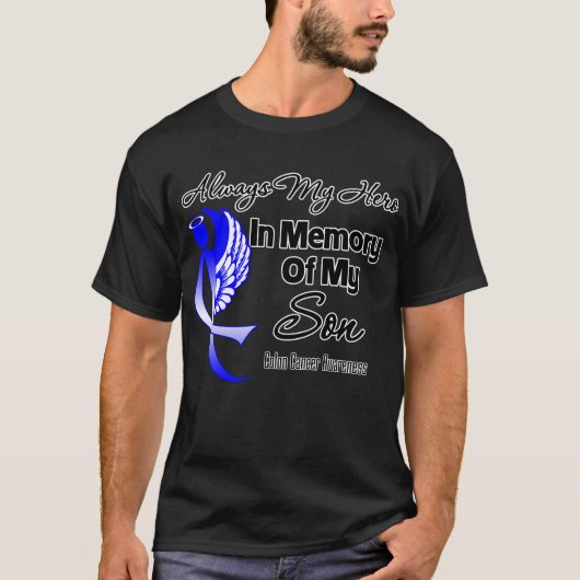 Altijd mijn Hero in Memory Son - Colon Cancer T-shirt (Voorkant)