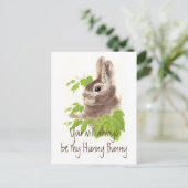 Altijd mijn Hunny Bunny Rabbit, Glass Briefkaart (Staand voorkant)