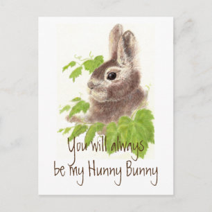 Altijd mijn Hunny Bunny Rabbit, Glass Briefkaart
