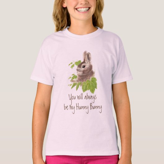Altijd mijn Hunny Bunny Rabbit Quote T-Shirt zijn (Voorkant)