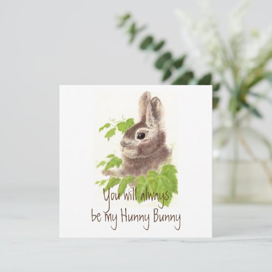 Altijd mijn Hunny Bunny Rabbit Quote zijn (Staand voorkant)