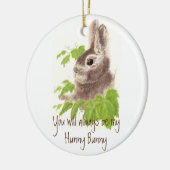 Altijd mijn Hunny Bunny Rabbit Quote zijn Keramisch Ornament (Links)