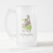 Altijd mijn Hunny Bunny Rabbit zijn. Matglas Bierpul (Links)