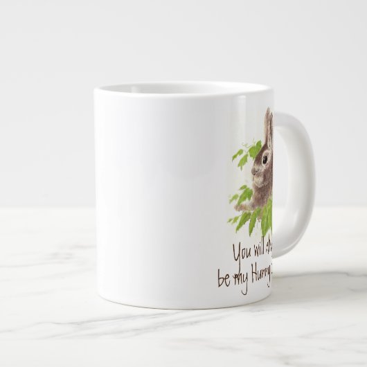 Altijd mijn Hunny Quote Bunny Rabbit zijn. Grote Koffiekop (Voorkant rechts)