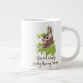 Altijd mijn Hunny Quote Bunny Rabbit zijn. Grote Koffiekop (Rechts)