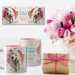Altijd mijn moeder - Dog Mum & Baby Pink Mok