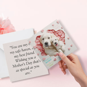 Altijd mijn moeder -Hond Moeder & Baby Moederdag Notitiekaartje
