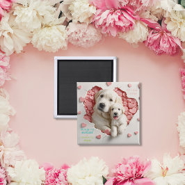 Altijd mijn moeder - Hond Mum & Baby Moederdag Magneet