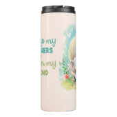 Altijd mijn moeder - Olifant Mum & Baby Pink Thermosbeker (Achterkant)