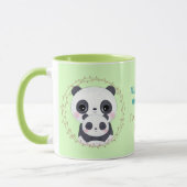 Altijd mijn moeder - Panda Mum & Baby Green Mok (Links)
