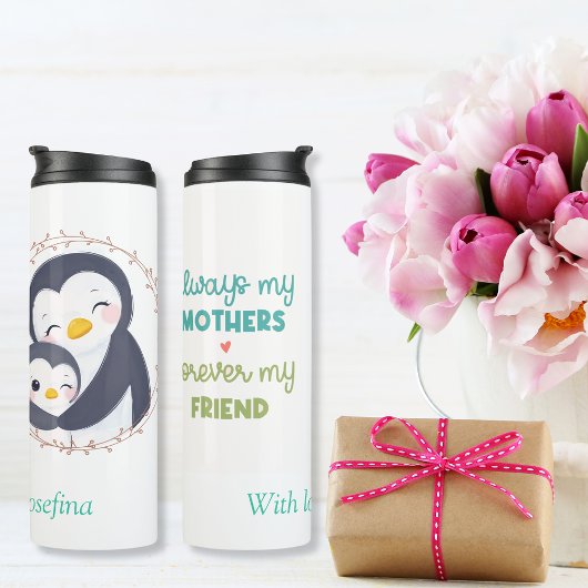 Altijd mijn moeder - Pinguïn Mum & Baby Thermosbeker